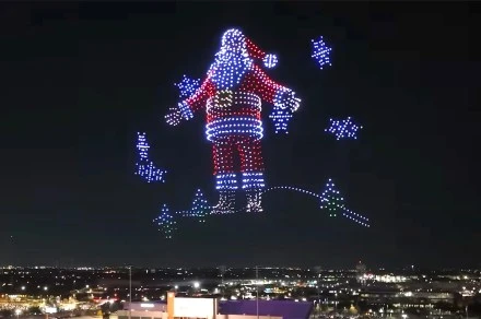 Watch this festive drone show fly straight into the record books